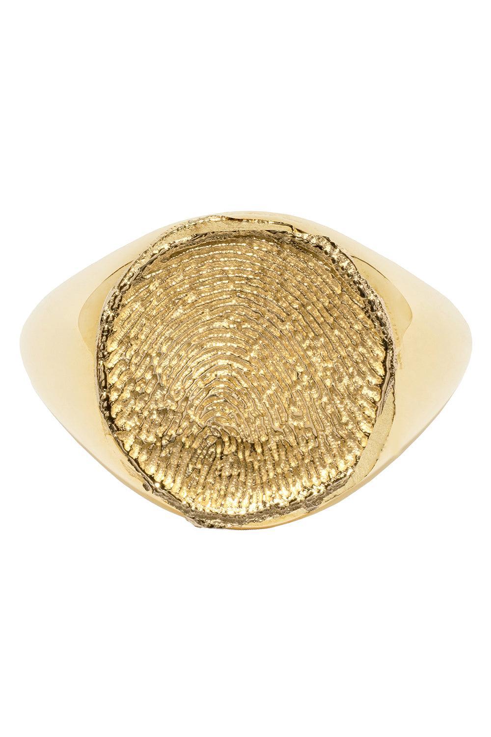 Custom Fingerprint Signet Ring-YELLOW GOLD-5-JEWELRYFINE JEWELRING-AZLEE