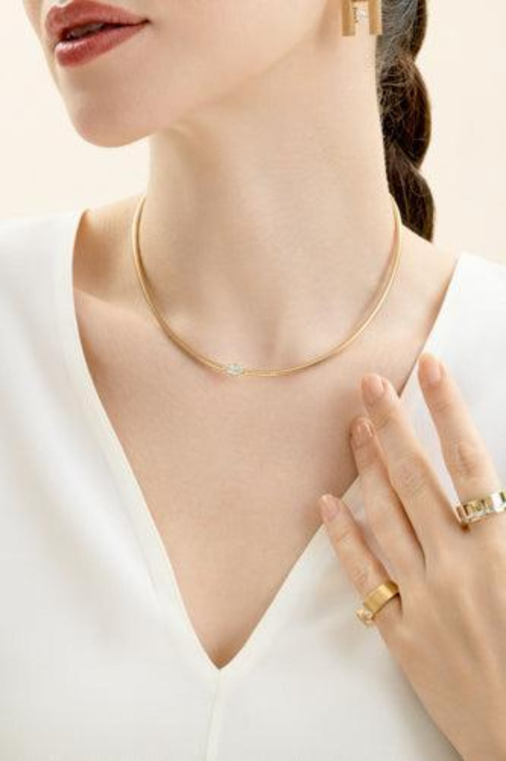 Diamond Marquise Deco Necklace-YELLOW GOLD-JEWELRYFINE JEWELNECKLACE O-LORAIDA