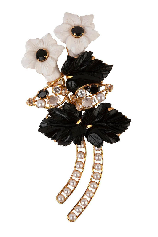 Black Onyx Pearl Gaia Pin Pendant-BLACK-JEWELRYBOUTIQUEPIN-BOUNKIT JEWELRY