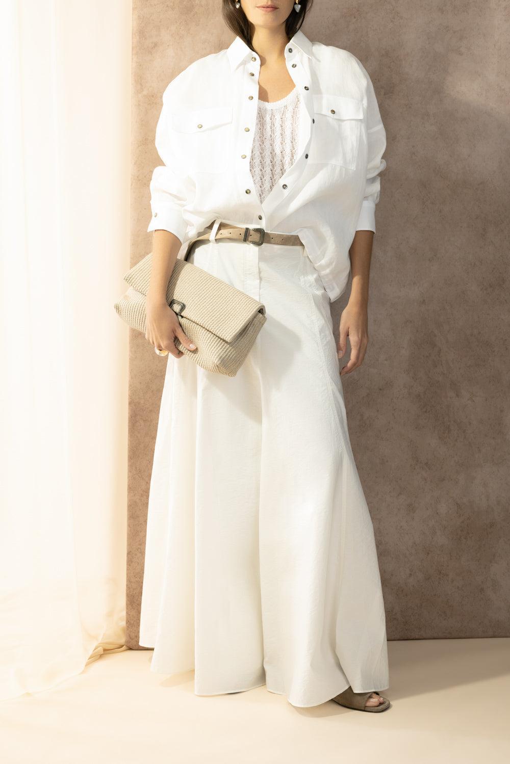 Patch Pocket Structure Shacket-WHITE-XS-CLOTHINGTOPBLOUSE-BRUNELLO CUCINELLI