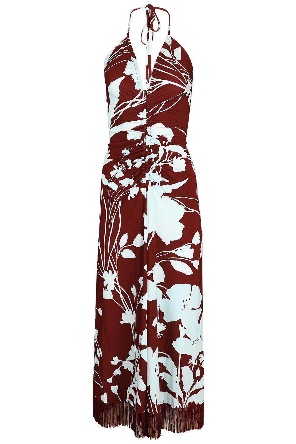 Shelter Island Dress - Botanic Maroon-FLORAL-XS-CLOTHINGDRESSCASUAL-CARA CARA