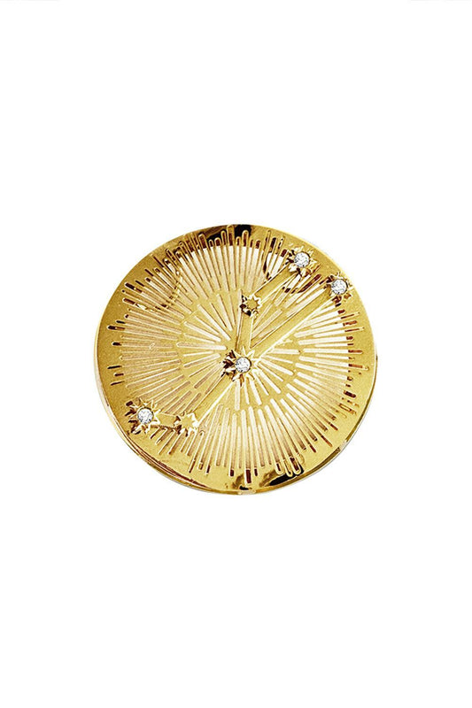 Taurus Explosion Pendant-YELLOW GOLD-JEWELRYFINE JEWELPENDANT-CAROL KAUFFMANN