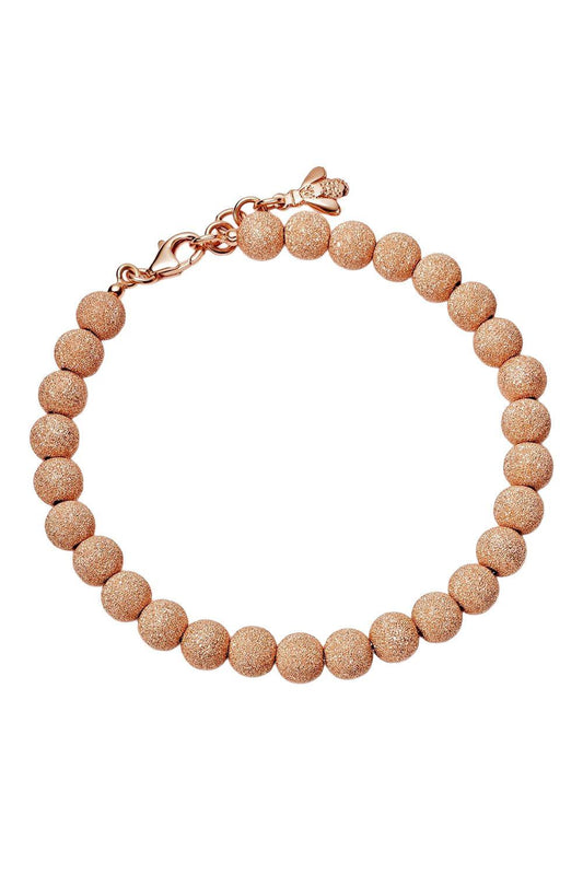 Florentine Finish Beaded Bracelet-ROSE GOLD-JEWELRYFINE JEWELBRACELET O-CAROLINA BUCCI