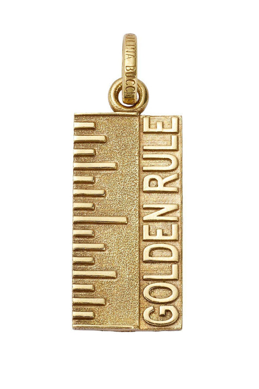 Florentine Finish Golden Rule Pendant-YELLOW GOLD-JEWELRYFINE JEWELPENDANT-CAROLINA BUCCI
