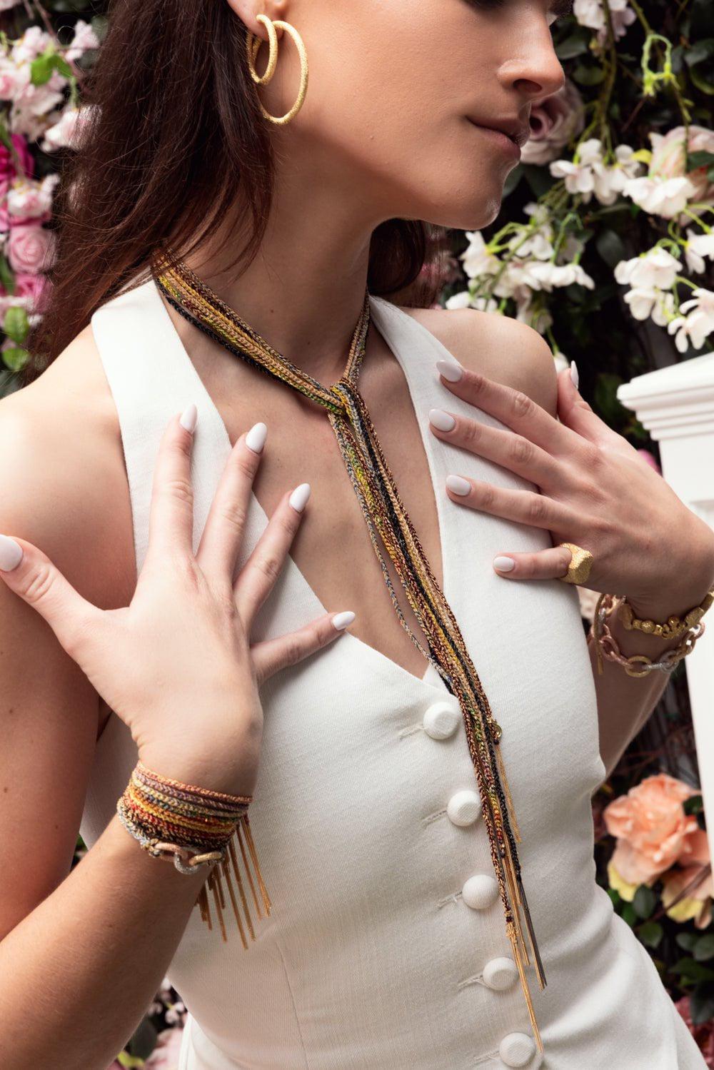 CAROLINA BUCCI-Lucky Sprezzatura Bee Charm Necklace-YELLOW GOLD