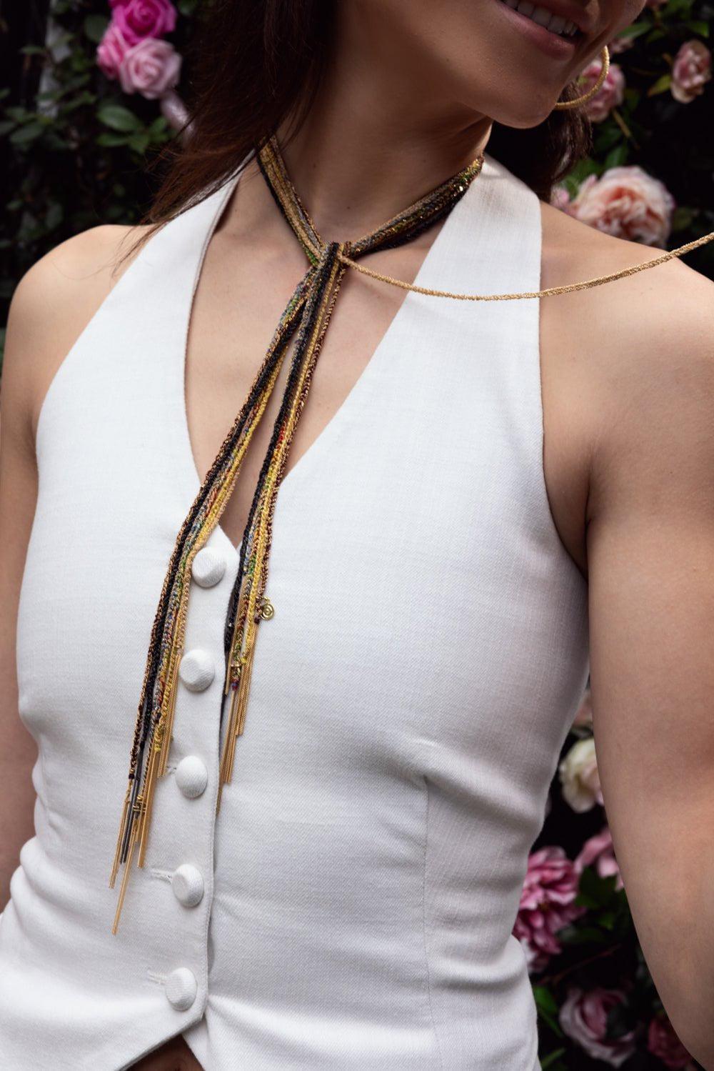 CAROLINA BUCCI-Lucky Sprezzatura Bee Charm Necklace-YELLOW GOLD