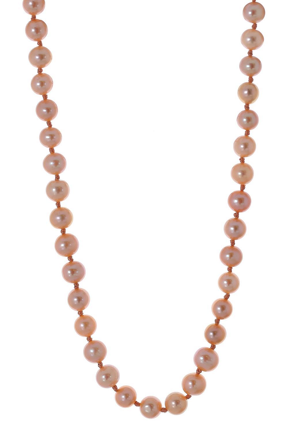 Pink Pearl Affinity Knotted Necklace-YELLOW GOLD-JEWELRYFINE JEWELNECKLACE O-COOMI