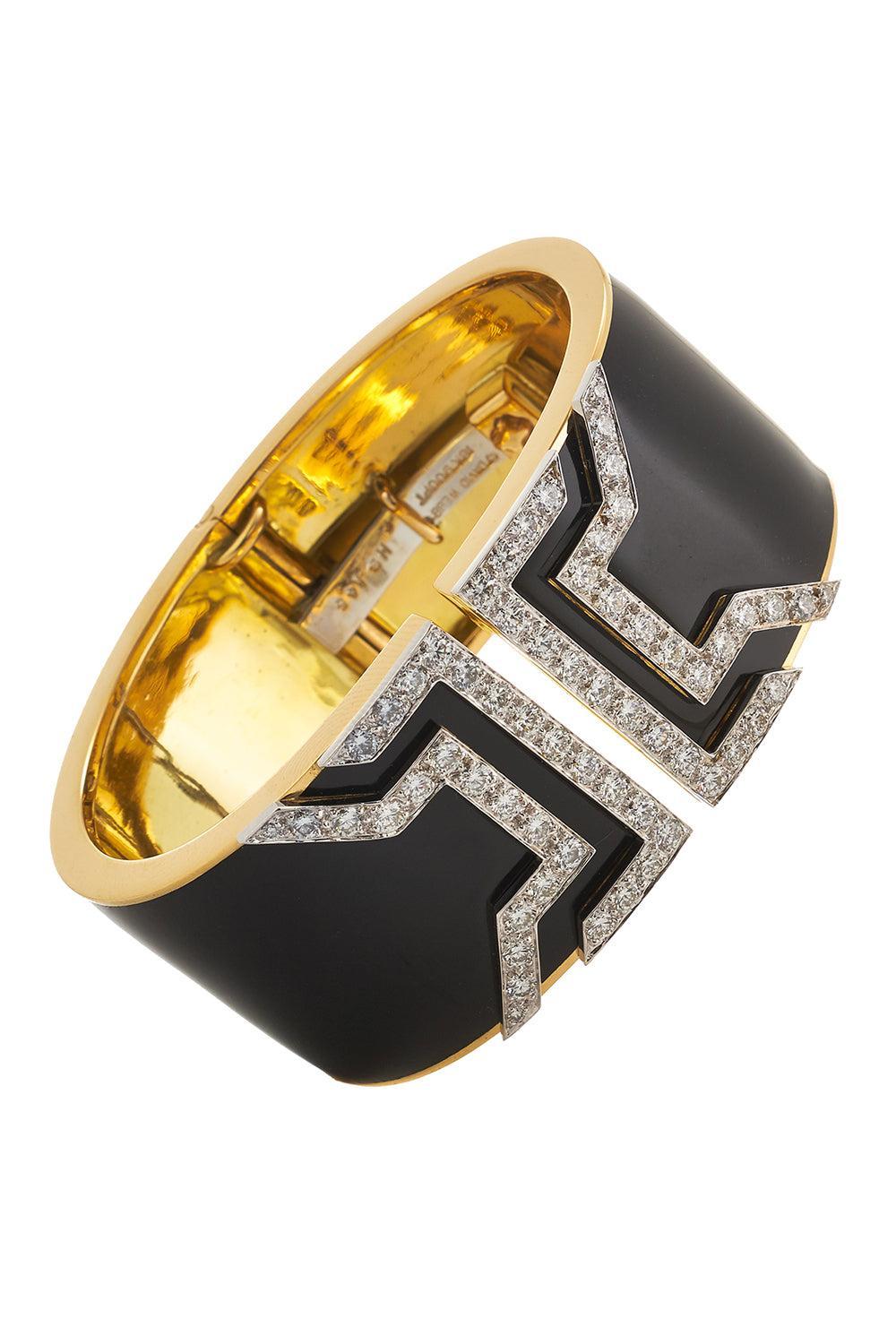 Diamond Electra Cuff Bracelet-YELLOW GOLD-JEWELRYFINE JEWELBRACELET O-DAVID WEBB