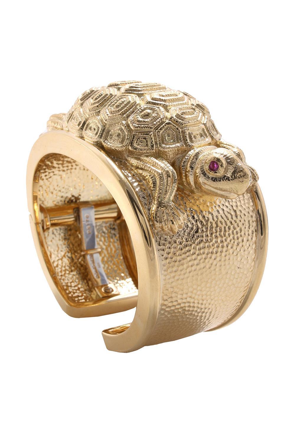 Tortoise Repousse Bracelet-YELLOW GOLD-JEWELRYFINE JEWELBRACELET O-DAVID WEBB