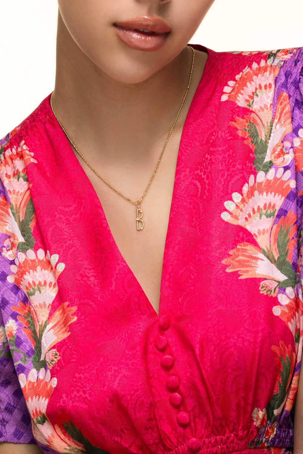 Diamond Letter Charm-YELLOW GOLD-B-JEWELRYFINE JEWELPENDANT-DEVON WOODHILL