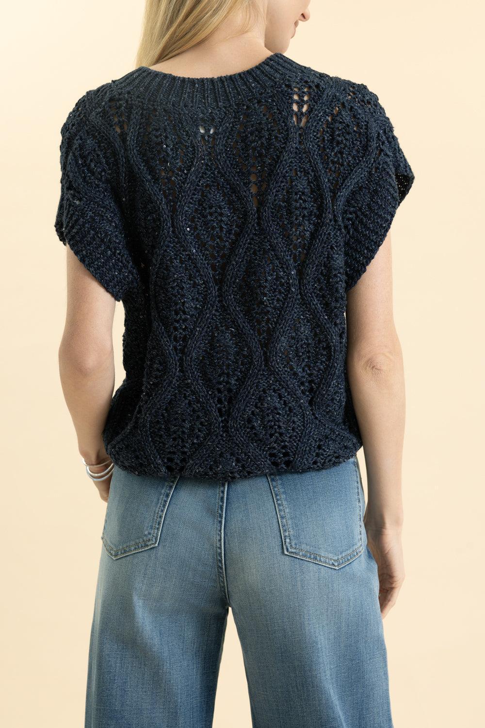 Sleeveless V Neck Sweater-PALE BLUE-XS-CLOTHINGTOPSWEATER-ELEVENTY