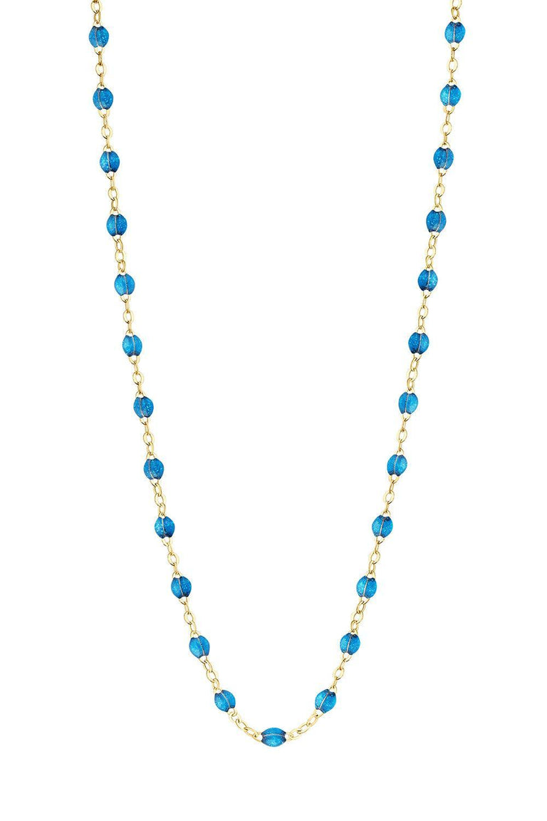 Azurite Classic Gigi Necklace - Yellow Gold
