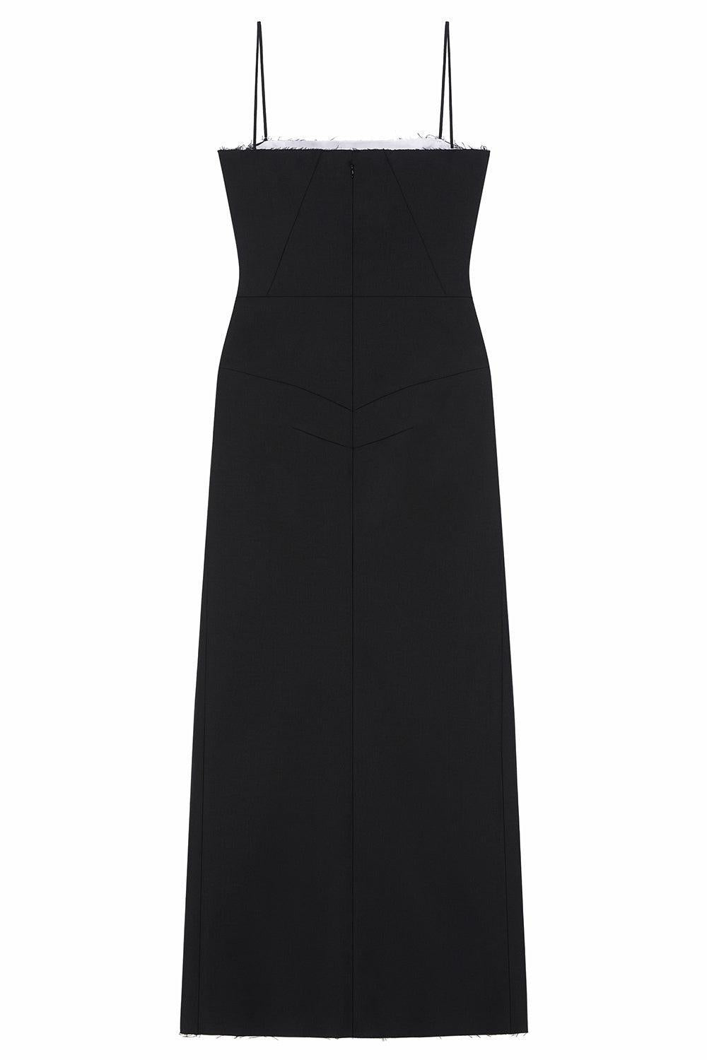 Sliced Long Wrap Dress-BLACK-36-CLOTHINGDRESSCOCKTAIL-GIVENCHY