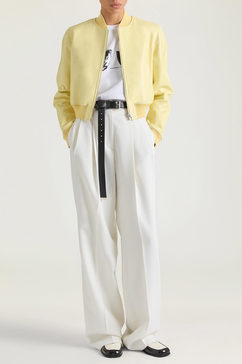 Crop Bomber Jacket-YELLOW-36-CLOTHINGJACKETCASUAL-GIVENCHY