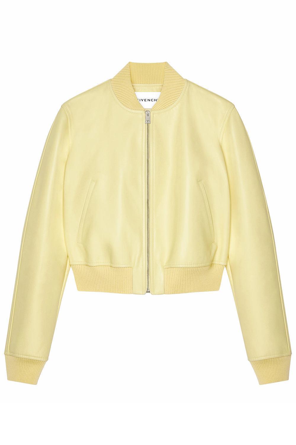 Crop Bomber Jacket-YELLOW-36-CLOTHINGJACKETCASUAL-GIVENCHY