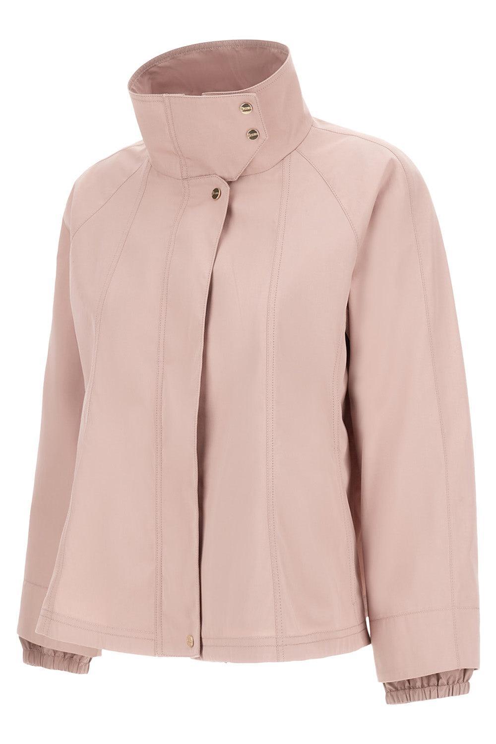 Trapeze Cape Jacket-PINK-38-CLOTHINGJACKETCASUAL-HERNO
