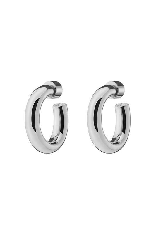 Natasha Huggie Earrings - Silver - 1in