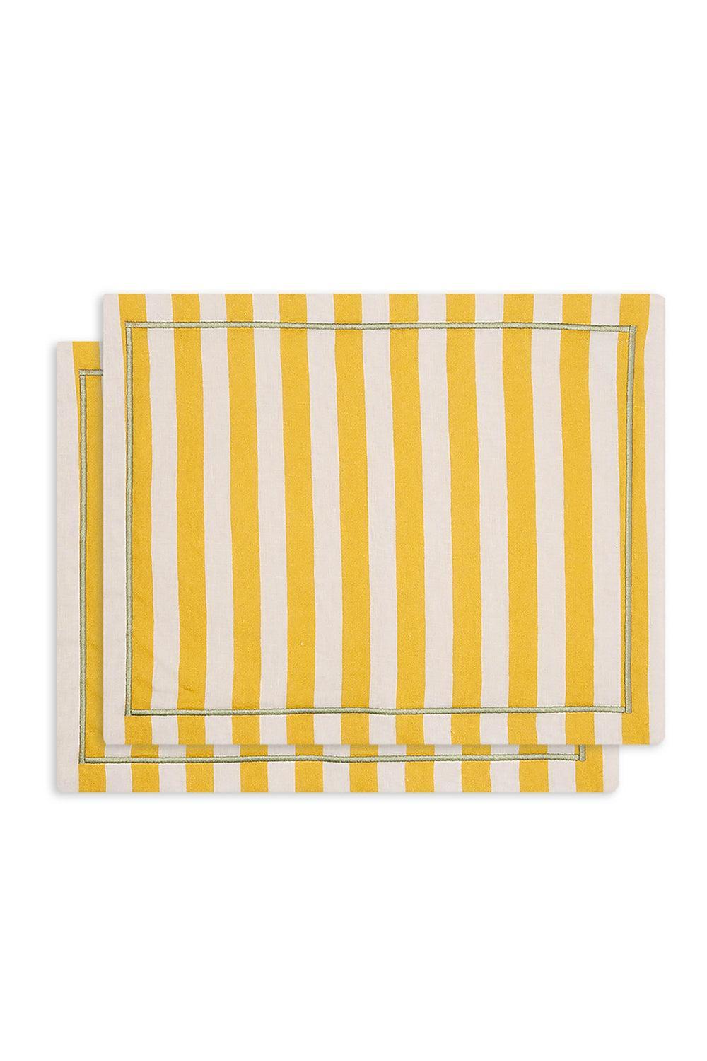 Placemat Set Of 2 - Riviera Giallo-RIVIGIAL-ACCESSORIEHOME-LA DOUBLEJ