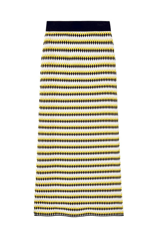 Checkers Skirt-YLBLKLLC-XS-CLOTHINGSKIRTMIDI-LA DOUBLEJ