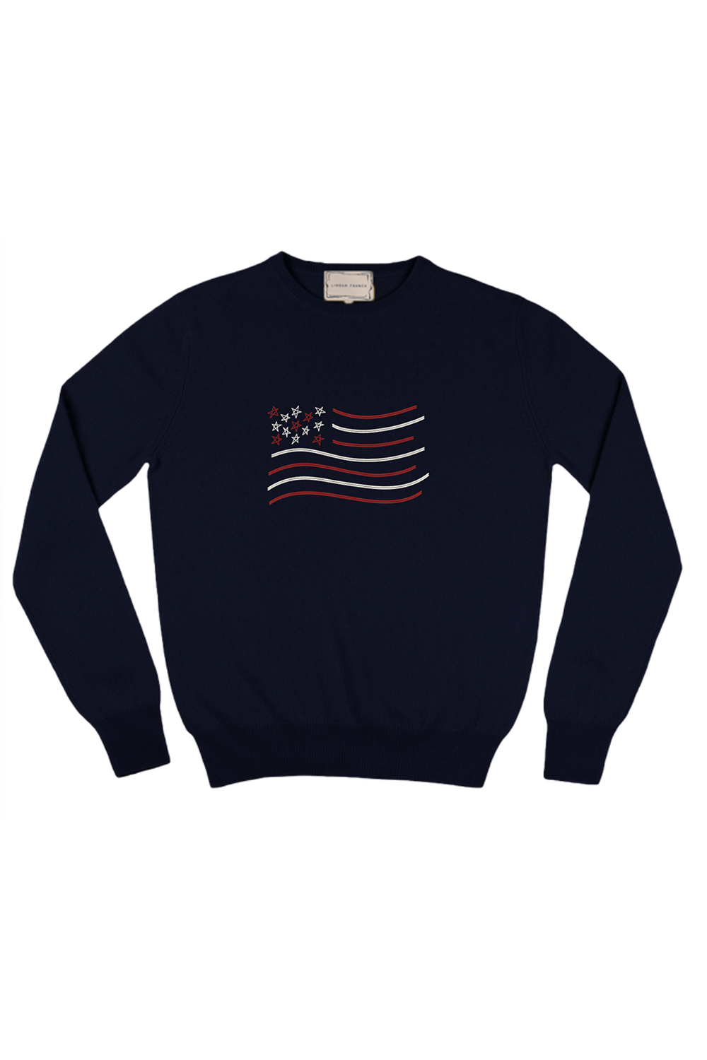 Unity Flag Crewneck - Navy-BLUE-XS-CLOTHINGTOPSWEATER-LINGUA FRANCA