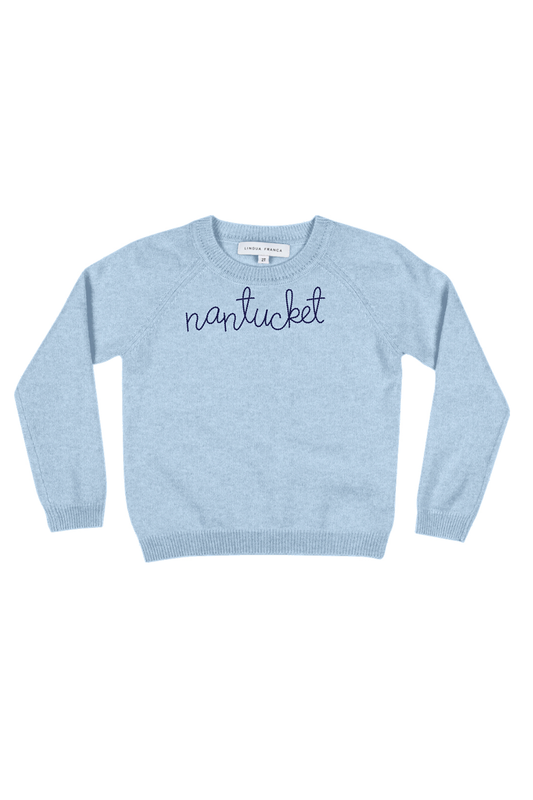 Kids Nantucket Crewneck - Sky-BLUE-10-12-KIDSTOPSWEATER-LINGUA FRANCA