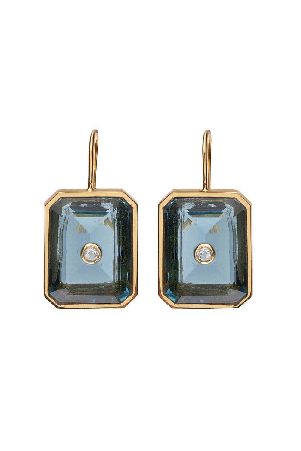 Denim Tile Earrings-BLUE-JEWELRYBOUTIQUEEARRING-LIZZIE FORTUNATO