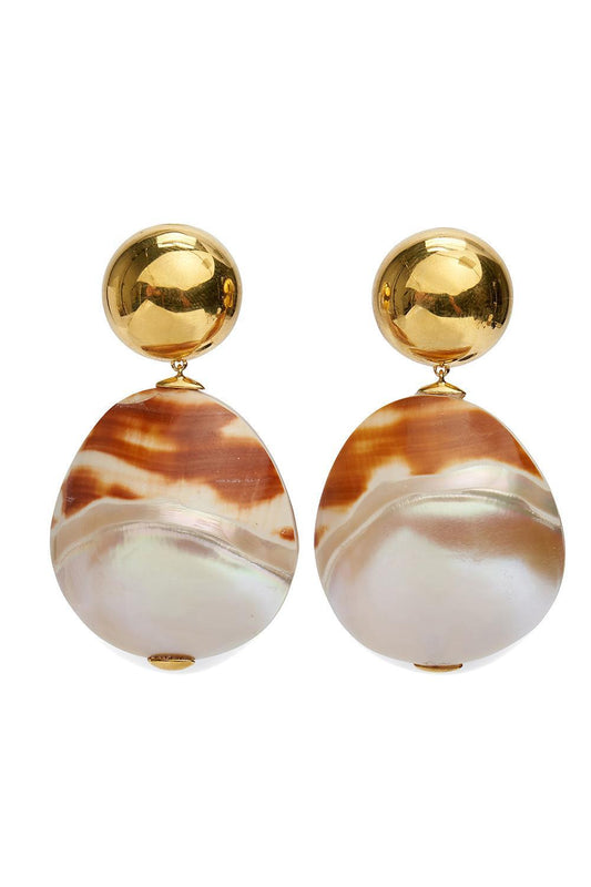 Pearl Tigre Rodan Earrings-BROWN-JEWELRYBOUTIQUEEARRING-LIZZIE FORTUNATO