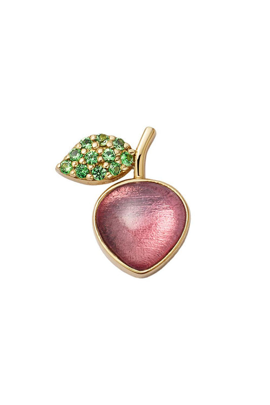 Tsavorite Sapphire Sugar Plum Charm-YELLOW GOLD-JEWELRYFINE JEWELPENDANT-LOQUET