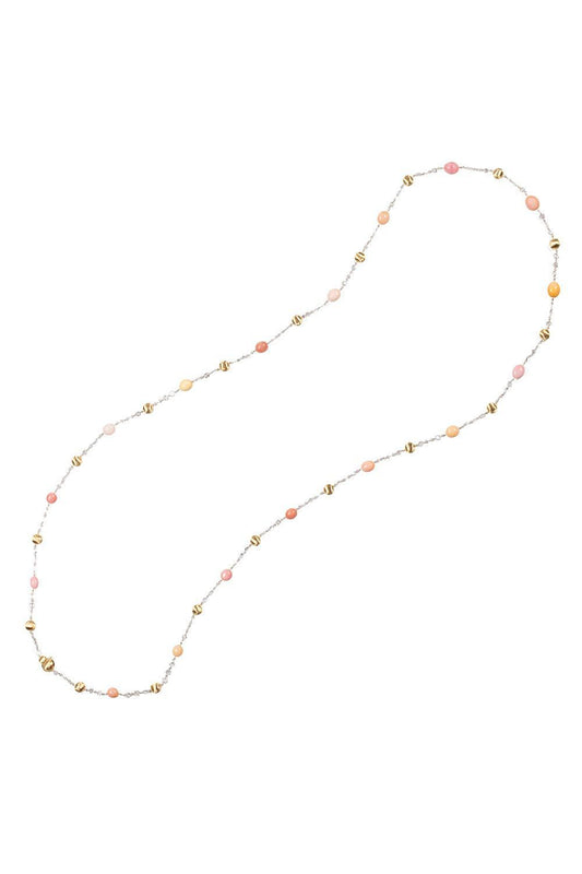 Pink Conch Pearl Diamond Unico Necklace-YELLOW GOLD-36.5-JEWELRYFINE JEWELNECKLACE O-MARCO BICEGO