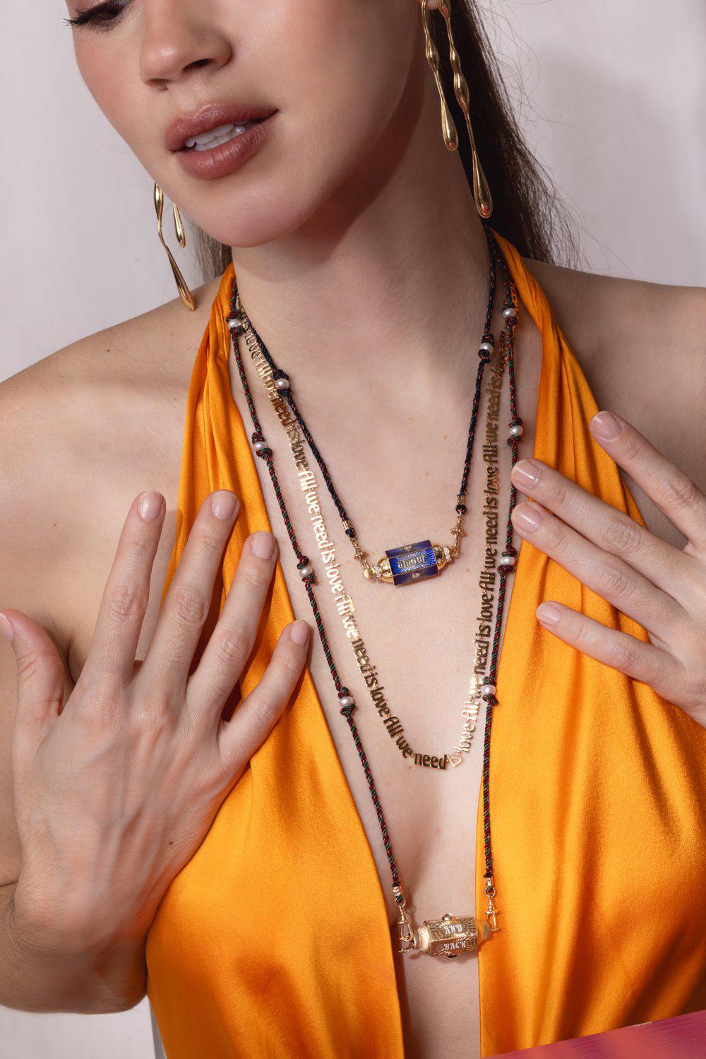 MARIE LICHTENBERG-Amour Toujours Locket Necklace-YELLOW GOLD