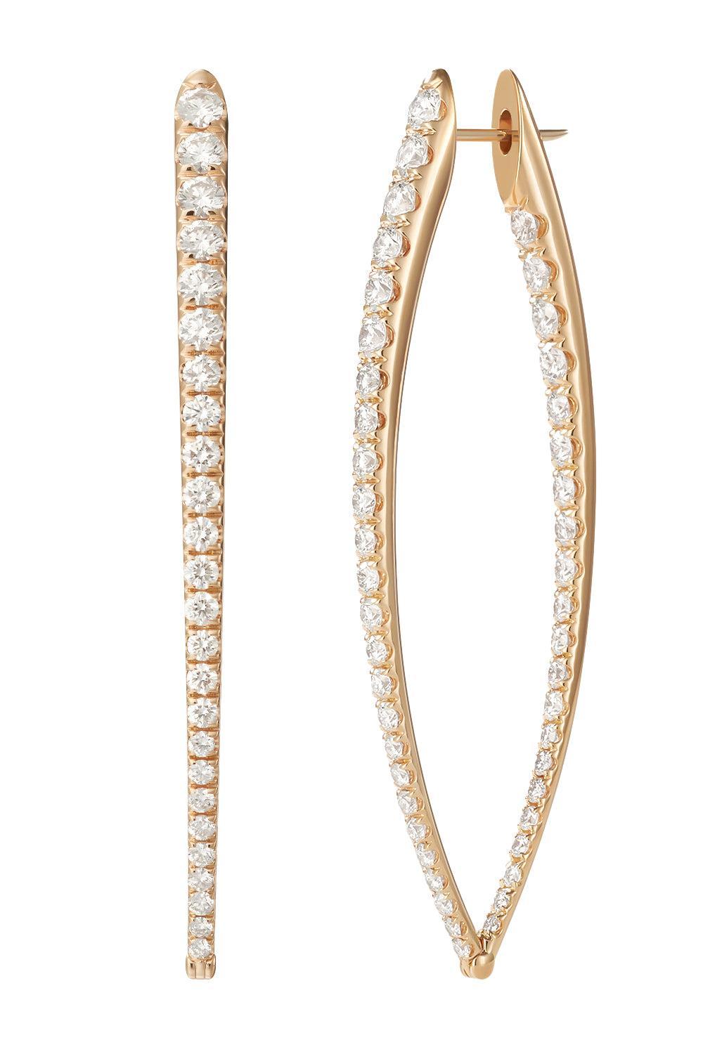 XL Cristina Diamond Earrings - Rose Gold-ROSE GOLD-XL-JEWELRYFINE JEWELEARRING-MELISSA KAYE