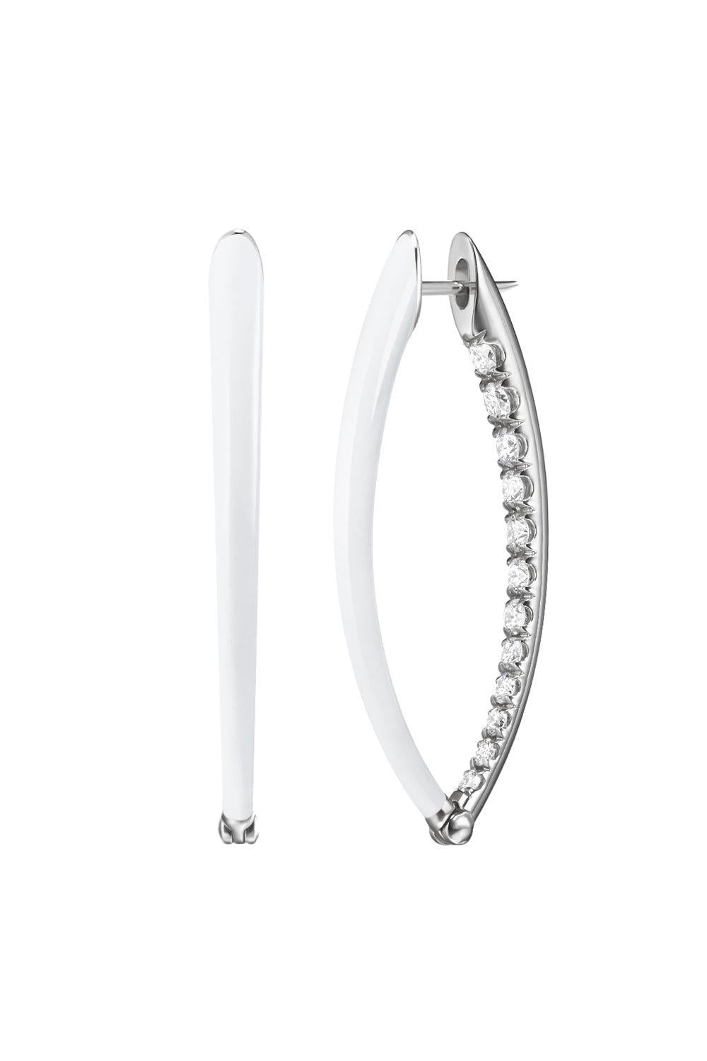 Medium White Diamond Cristina Earrings - White Gold-WHITE GOLD-JEWELRYFINE JEWELEARRING-MELISSA KAYE