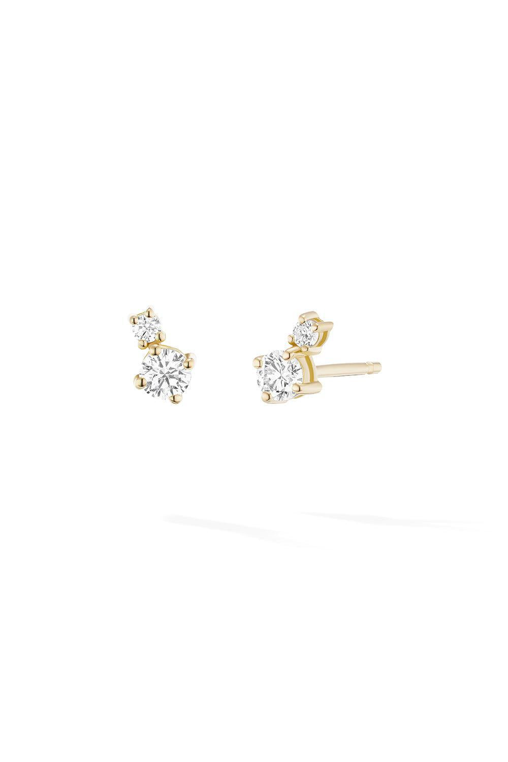 Stella Diamond Double Stud Earrings