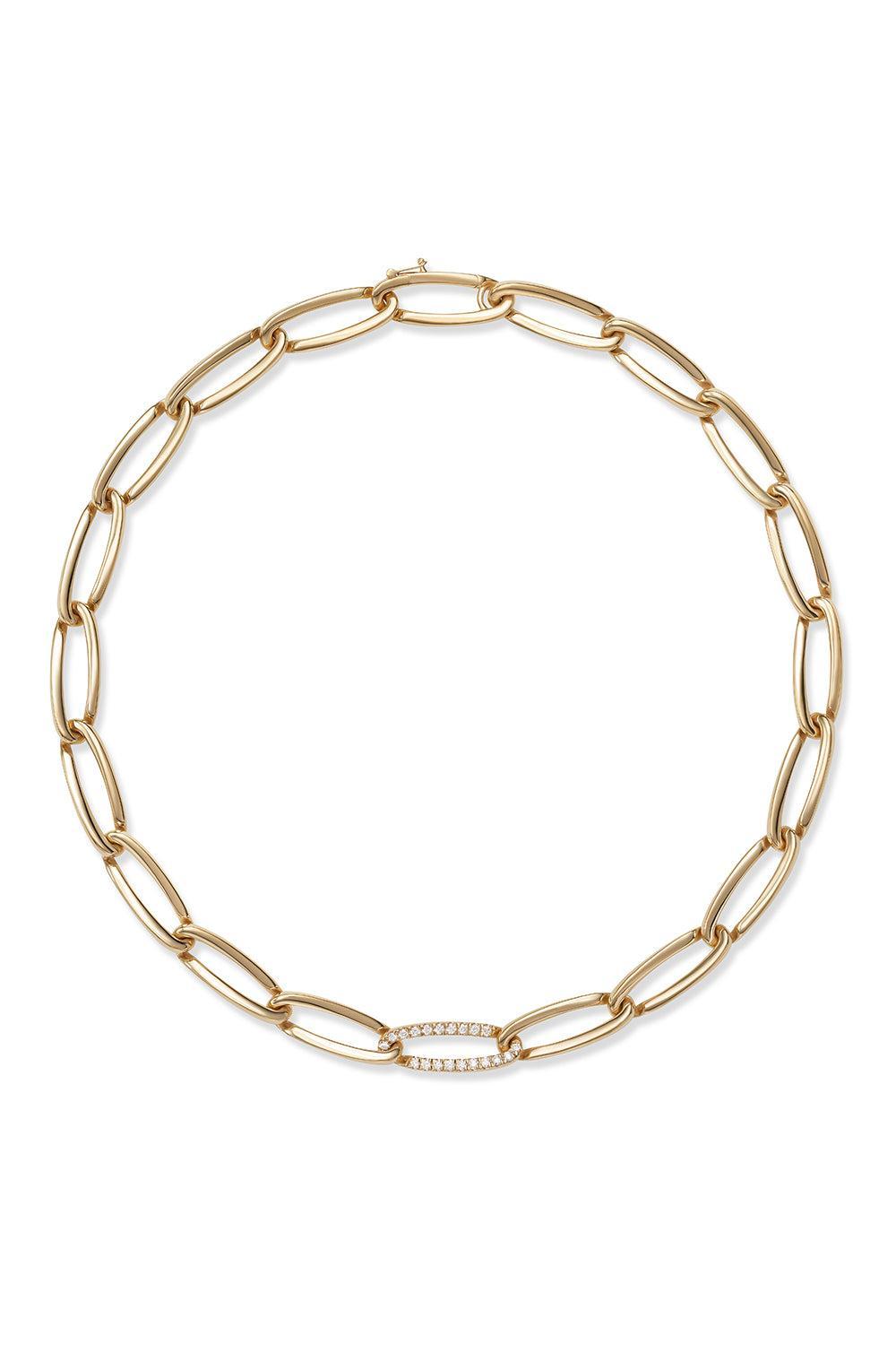 Diamond Medium Link Lulu Necklace-YELLOW GOLD-MED-JEWELRYFINE JEWELNECKLACE O-MELISSA KAYE