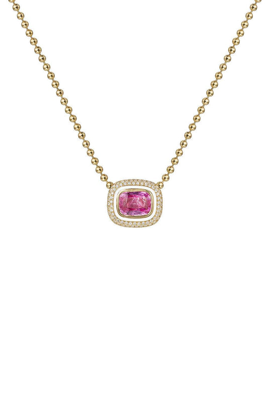 Pink Sapphire Lenox Pendant Necklace-YELLOW GOLD-JEWELRYFINE JEWELNECKLACE O-MELISSA KAYE