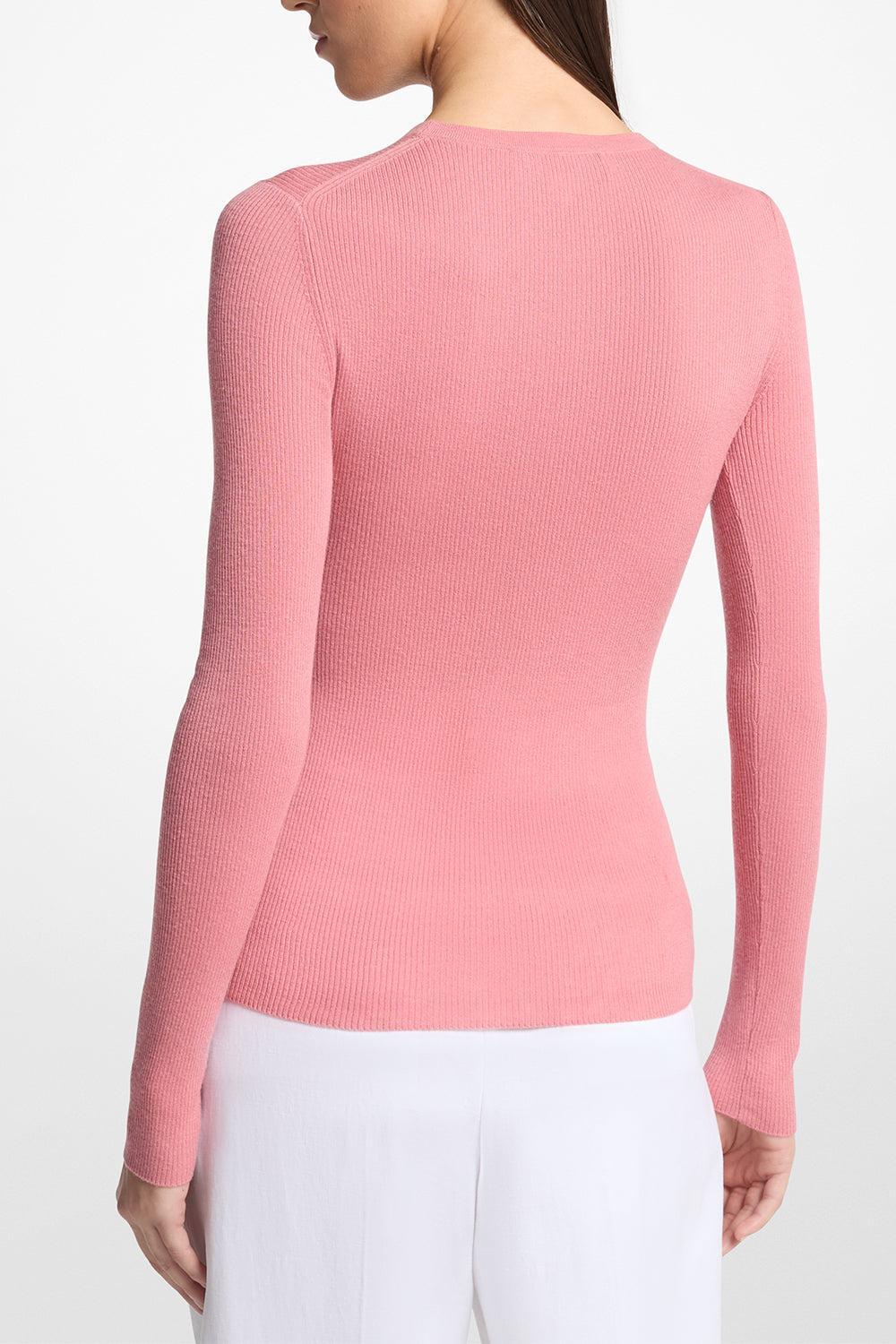 Hutton Pullover - Guava-PINK-XS-CLOTHINGTOPKNITS-MICHAEL KORS COLLECTION