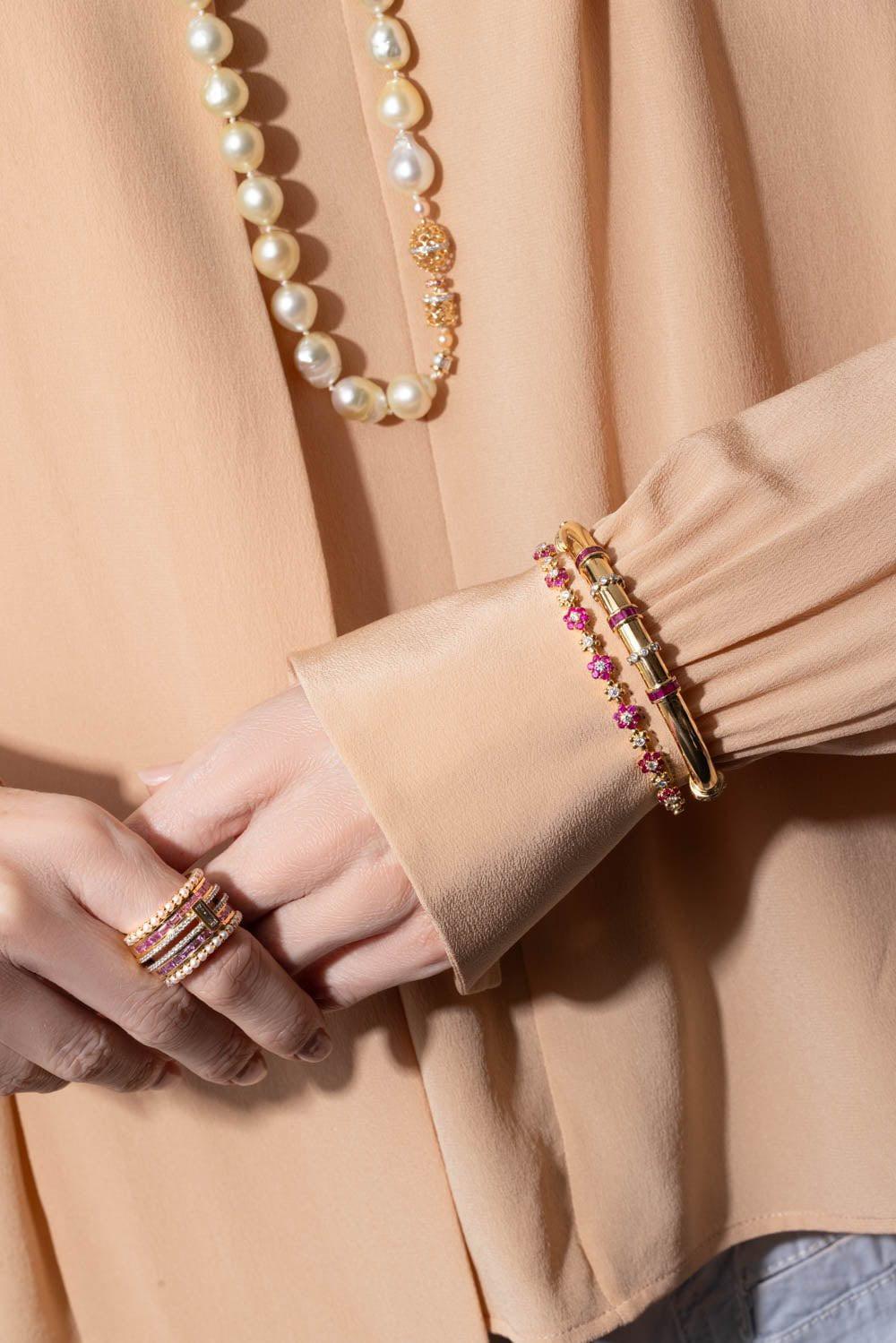 MOKSH-Ruby Diamond Paro Bracelet-YELLOW GOLD