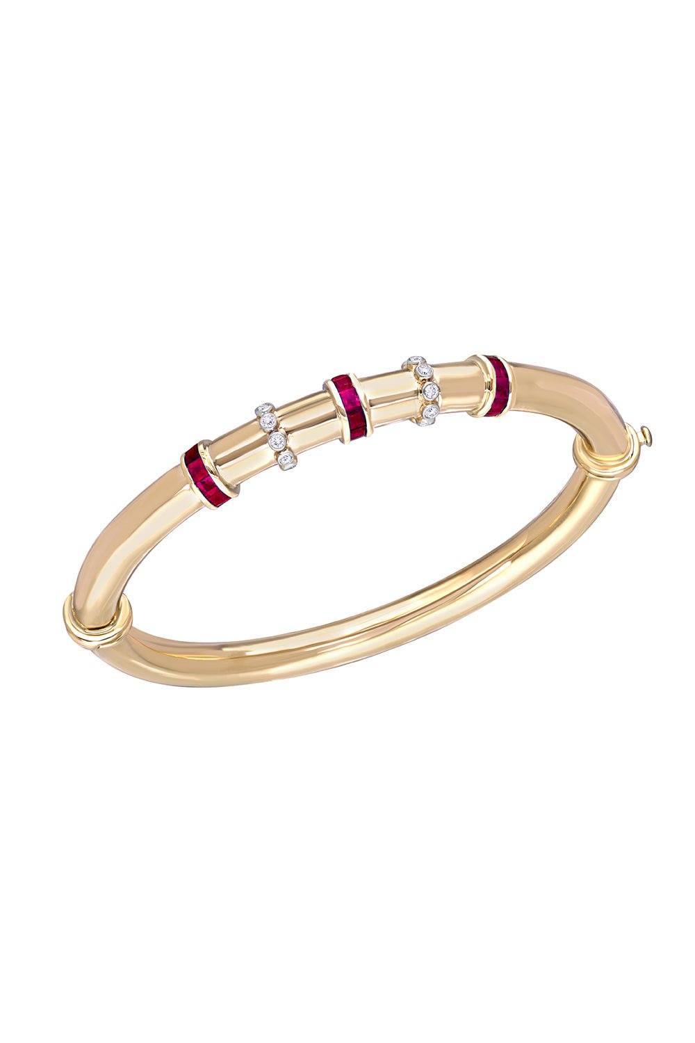 MOKSH-Ruby Diamond Paro Bracelet-YELLOW GOLD