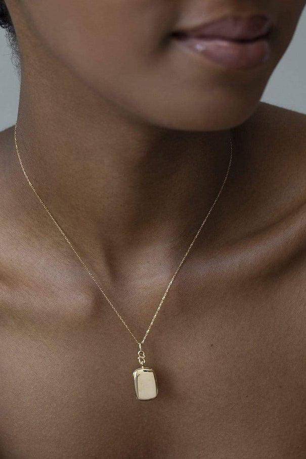 Slim Britt Locket Necklace-YELLOW GOLD-JEWELRYFINE JEWELNECKLACE O-MONICA RICH KOSANN