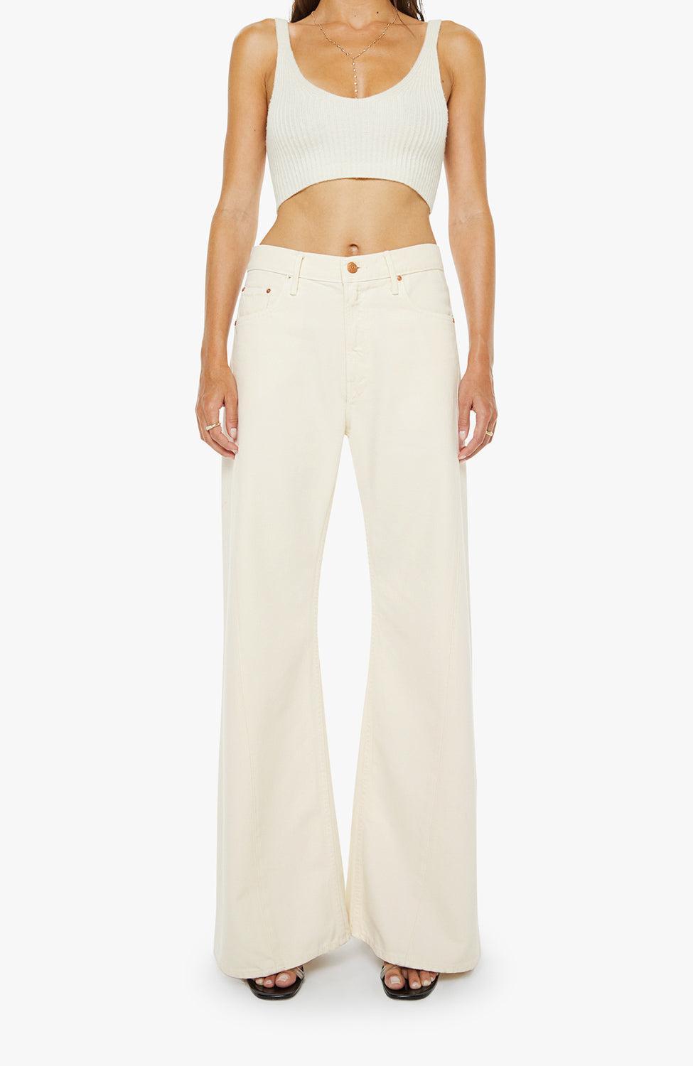 The Lemon Twist Sneak Pant-CREAM-27-CLOTHINGPANTDENIM-MOTHER