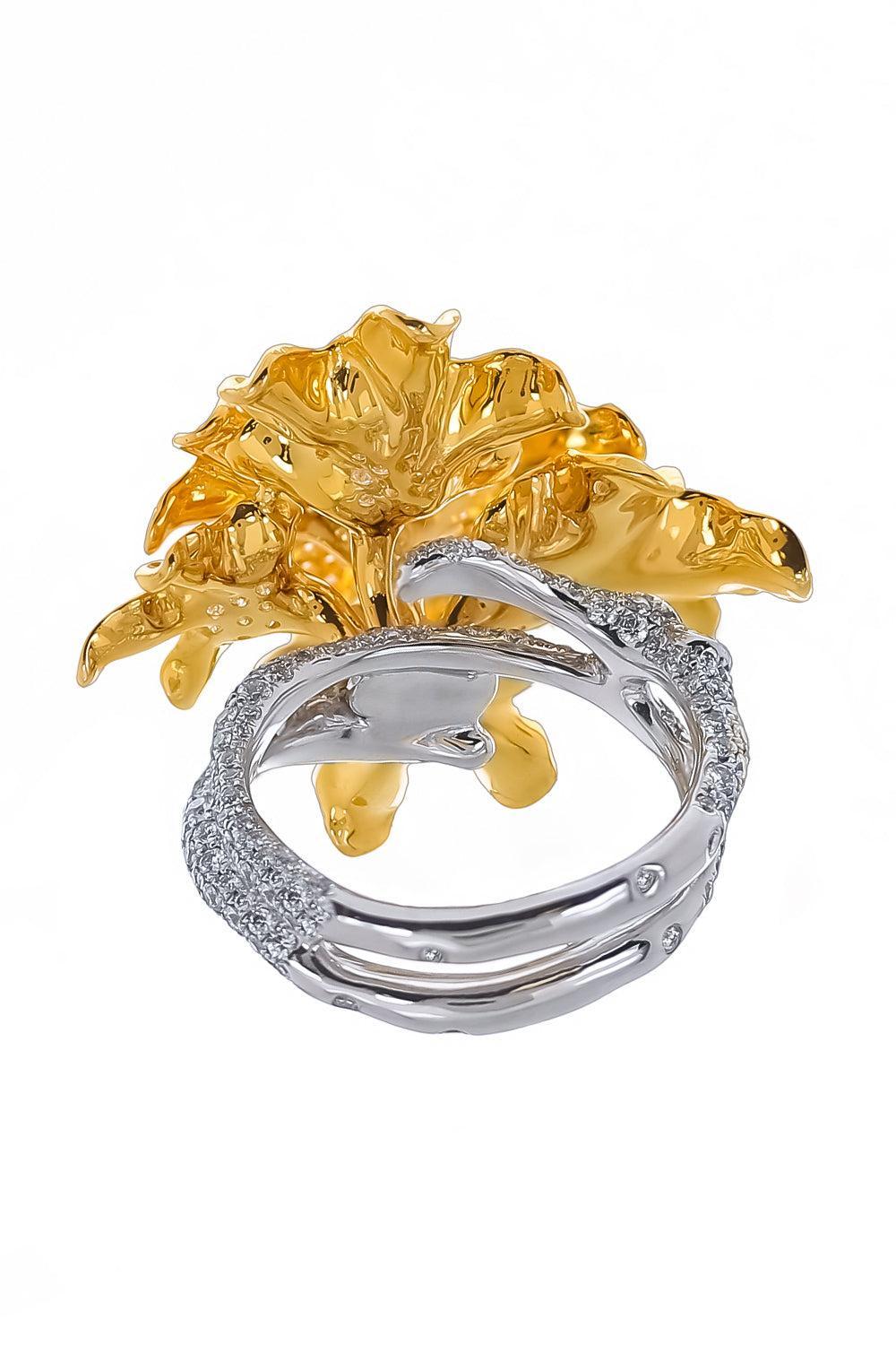 Diamond Feuille Chantal Ring-WHITE GOLD-7-JEWELRYFINE JEWELRING-NEHA DANI