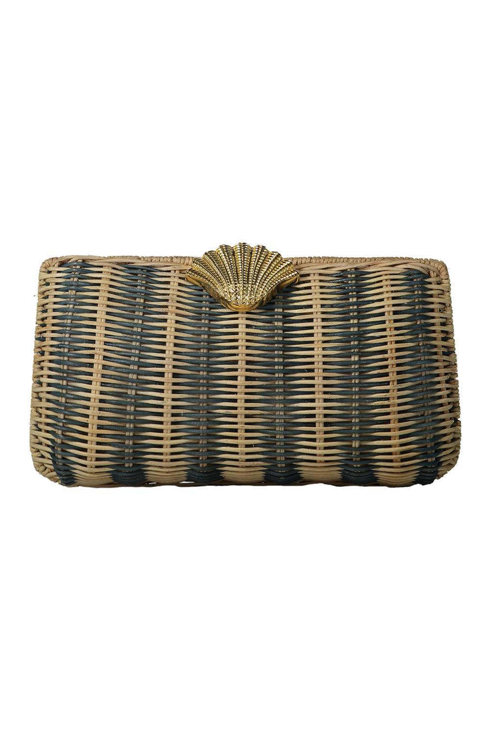 The Classica Clutch - Blue Stripe-STRIPE-HANDBAGCLUTCHES-POOLSIDE