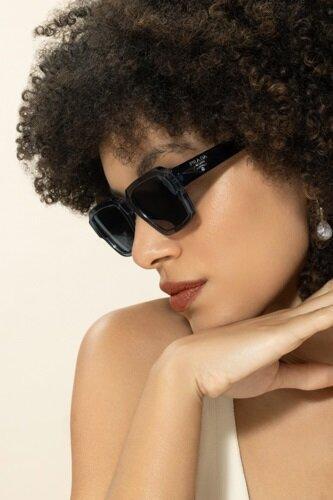 Rectangle Sunglasses-BROWN-ACCESSORIESUNGLASSES-PRADA