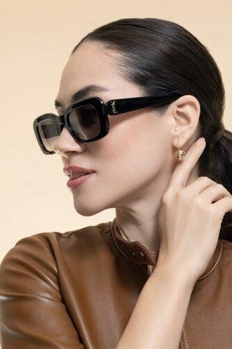 Rectangle Pillow Sunglasses-BLACK-ACCESSORIESUNGLASSES-SAINT LAURENT