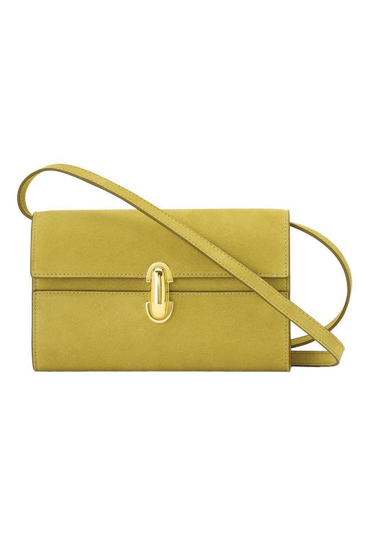 Symmetry Mini Bag - Chartreuse Suede-GREEN-O/S-HANDBAGSHOULDER-SAVETTE
