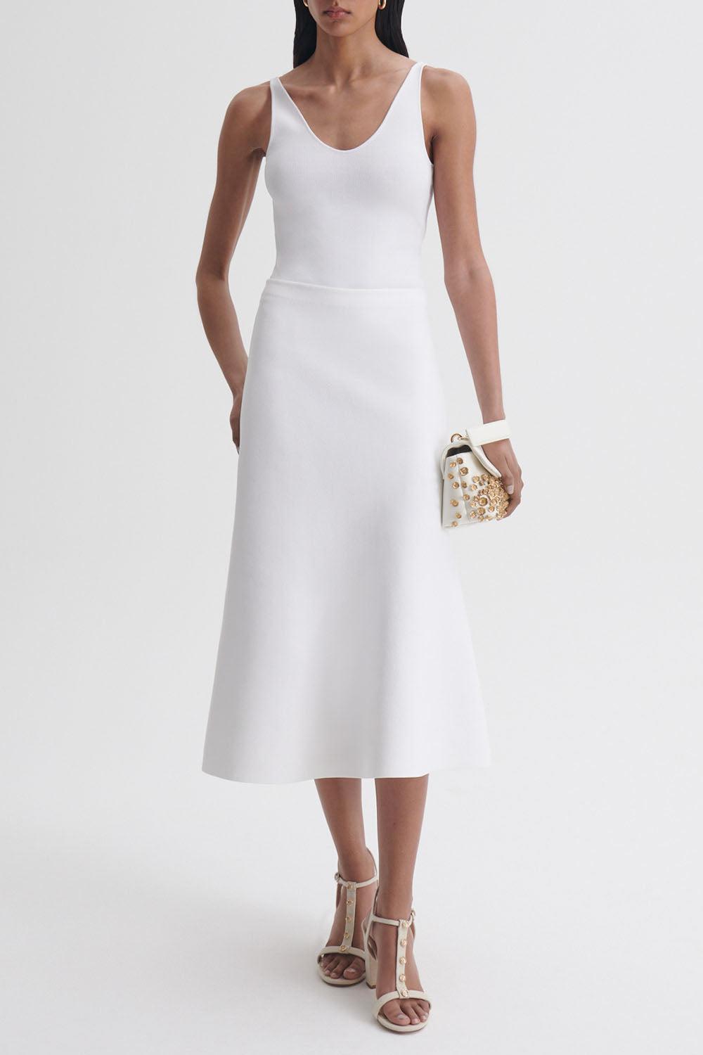 Knit Soft Hem Skirt-WHITE-XS-CLOTHINGSKIRTMIDI-SCANLAN THEODORE