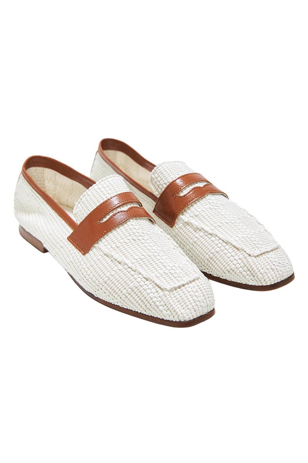 Essenziale Loafer - White Brown-WHT/BRN-36-SHOEFLAT SHOE-SOPHIQUE