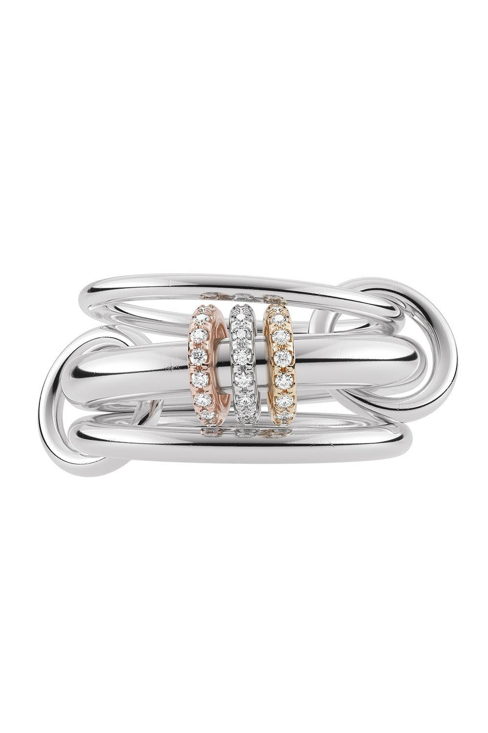 Diamond Pave Gemini SG Ring-SILVER-6-JEWELRYFINE JEWELRING-SPINELLI KILCOLLIN
