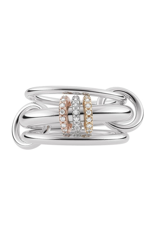 Diamond Pave Gemini SG Ring-SILVER-6-JEWELRYFINE JEWELRING-SPINELLI KILCOLLIN