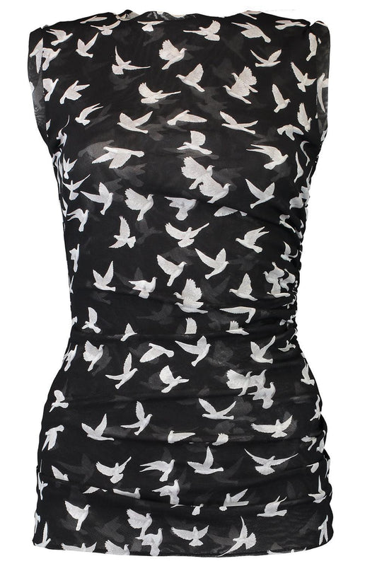 Dove Print Sleeveless Top-BLACK-XS-CLOTHINGTOPBLOUSE-STELLA MCCARTNEY